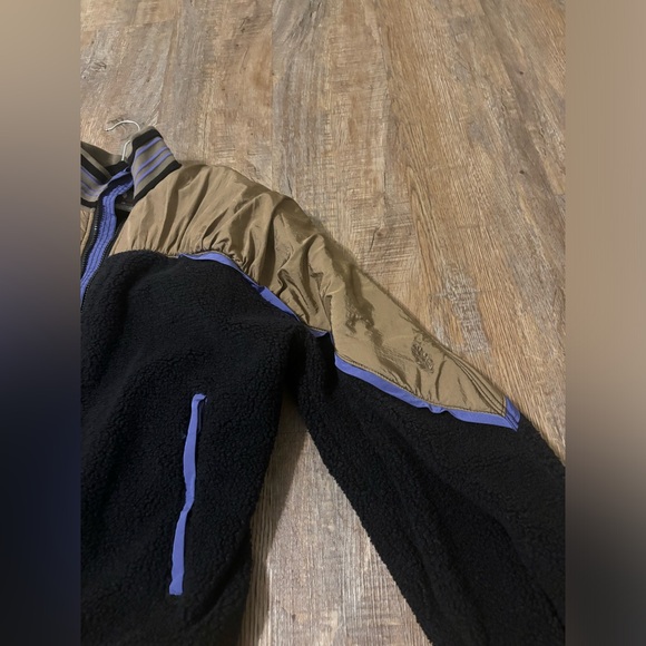 Free People Wild And Free Fleece Coat Black Combo - Picture 11 of 15